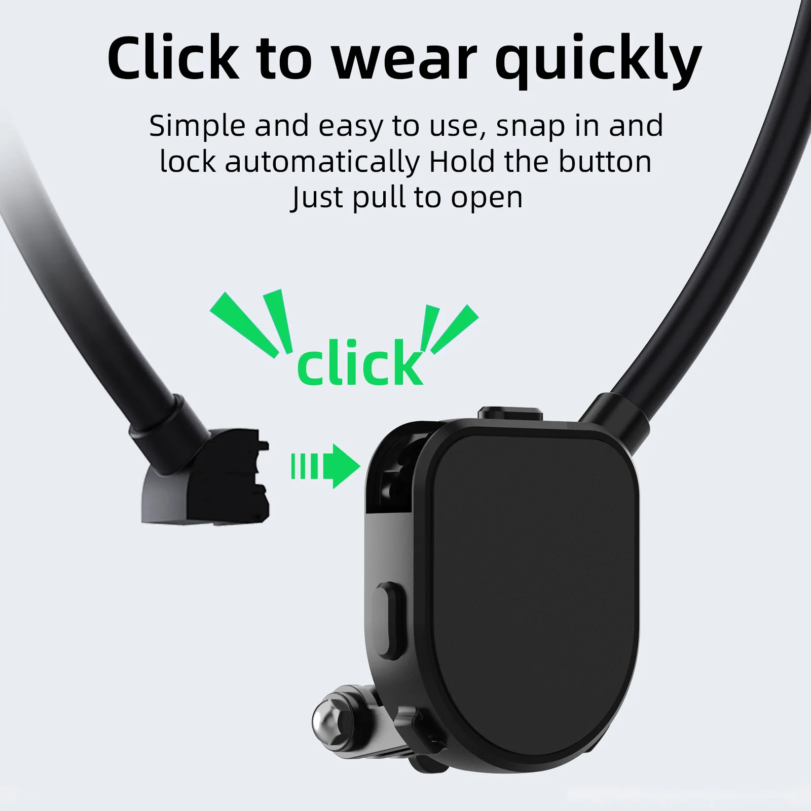 마그네틱 넥 폰 홀더 폰 넥 마운트 녹음 목걸이 매는 밧줄 Selfie 스탠드 iPhone 16 15 14 13 12 Pro Max Plus GoPro