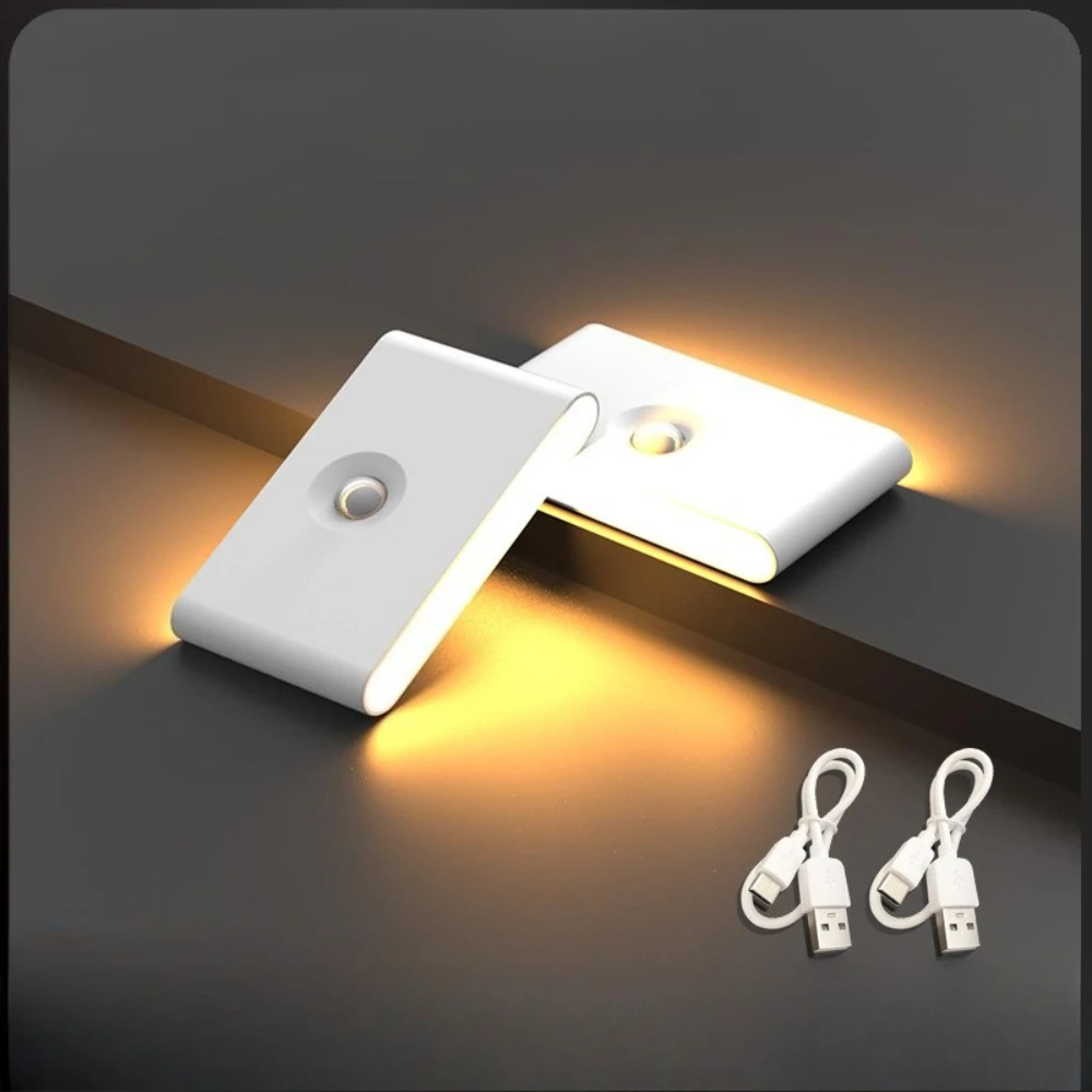 جسم الإنسان الاستشعار LED ضوء الليل، الممر الدرج الإضاءة السرير إعادة شحن جو الجدار مصباح غرفة نوم ضوء الليل المتقدمة