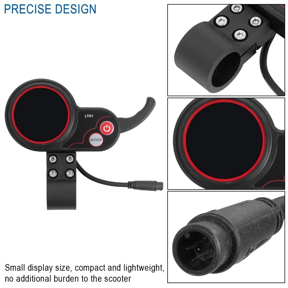 6PIN LT01 عرض الإبهام خنق 36 فولت-60 فولت شاشة الكريستال السائل ل كابو السرعوف 8/10 وولف واريوركس/ولف واريور 11 أجزاء سكوتر كهربائي #4