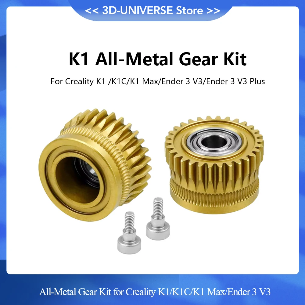 K1C Extruder K1 Grar All Metal Filament Drive Gear for Creality K1 Max Extruder Nickel Plated DLC Coating High Hardness Wear