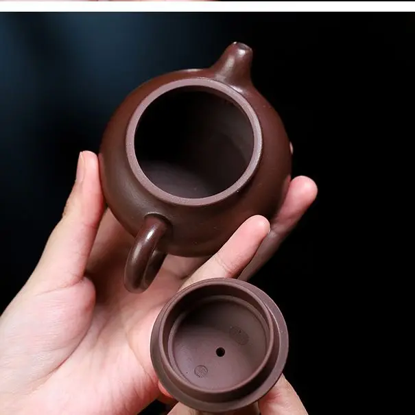 

Yixing Zisha Original Mineral Purple Clay Pan 110Ml Small Capacity Kung Fu Brewing Teapot Tea Set Home Gift