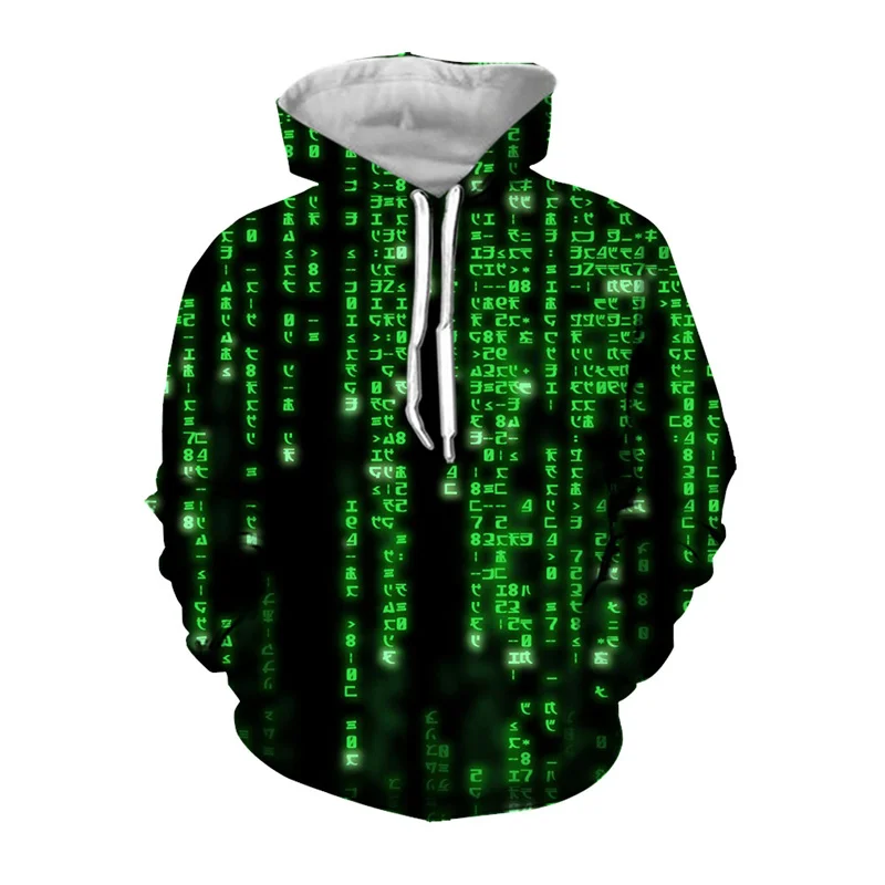Jesień zabawny kod hakera 3D bluzy z kapturem z nadrukiem mężczyźni kobiety moda bluzy w stylu Casual obszerna bluza z kapturem swetry dres odzież