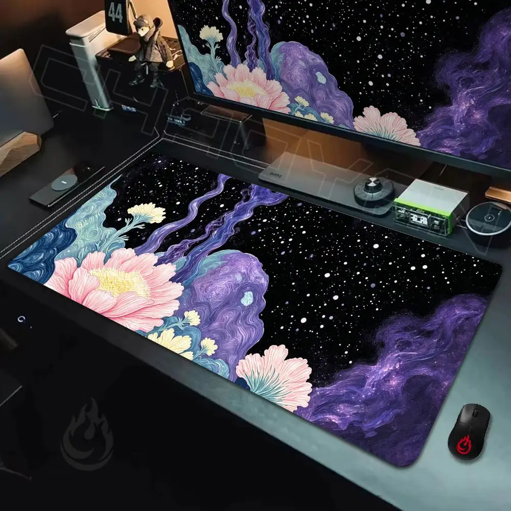 Elegant starry floral pattern Mouse Pad Large Computer Office Game Table Mats Rubber Anti-slip XXL Mouse Mat HDP Long Desk Pads