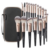 Maange 18Pcs Makeup Brushes Storage Set Soft Bristles Foundation Brushes Eyeshadow Blusher Concealer For Women Beginner Kit