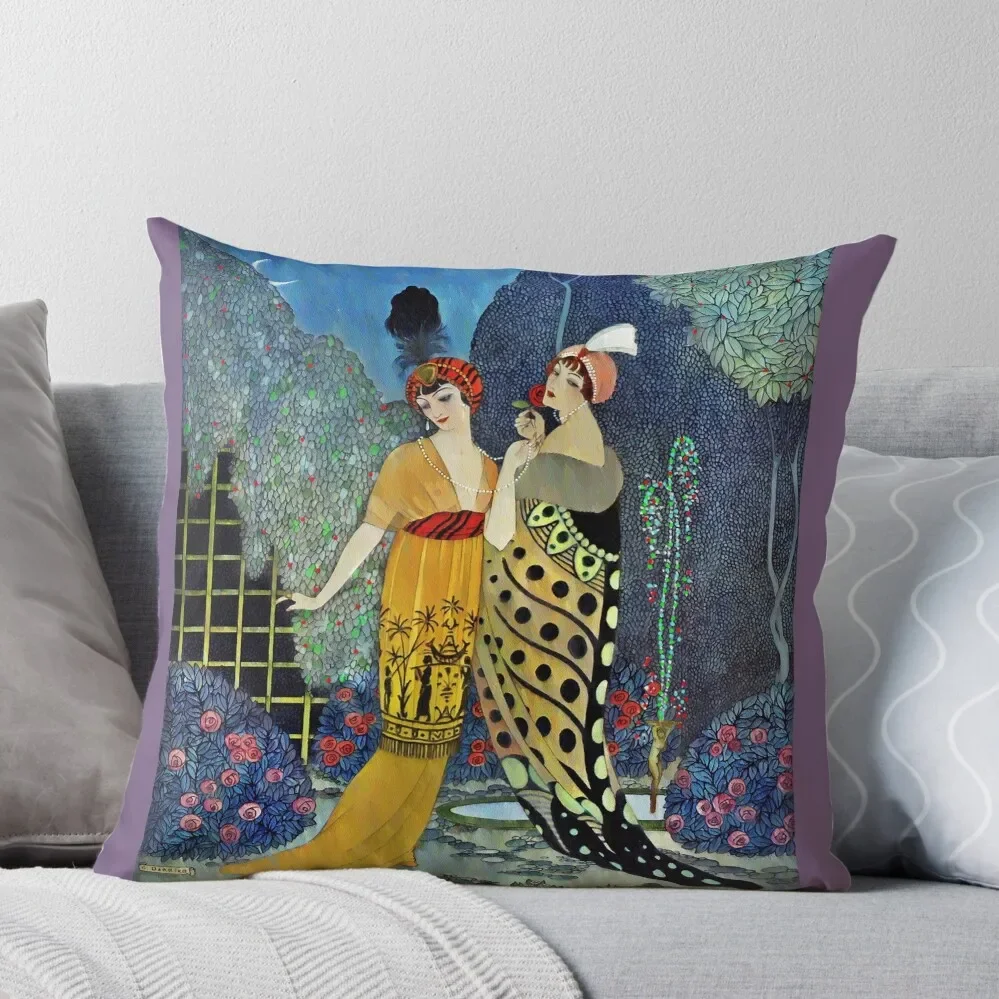 

Art Deco Women in the Moonlight Throw Pillow christmas cushions covers Covers For Sofas Sofa Cushions Cover