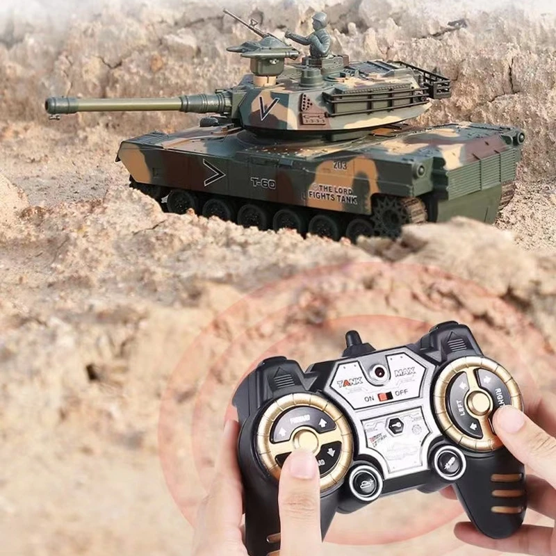 Zabawny Czołg Zabawka Prezent - 33cm Wspinający Się Terenowy Czołg RC 4WD na Gąsienicach, Samochody RC z Wyrzutnią Wodnych Rakiet, Zabawki dla Chłopców, Monster Truck