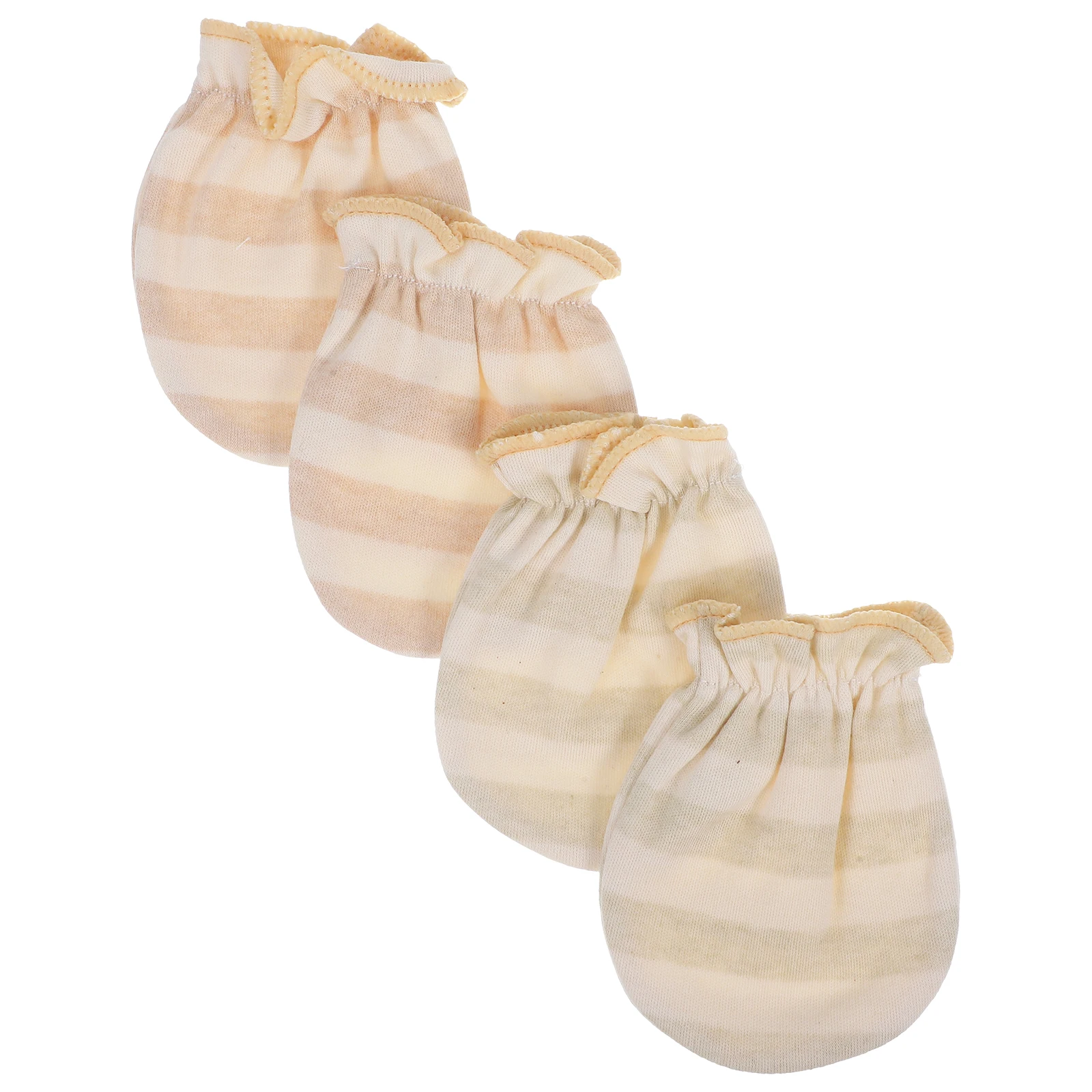 

2Pairs Anti-Chew Newborn Mittens No-Scratch Baby Mitts Soft Cotton Infant Hand Protection for Newborns and Young Babies