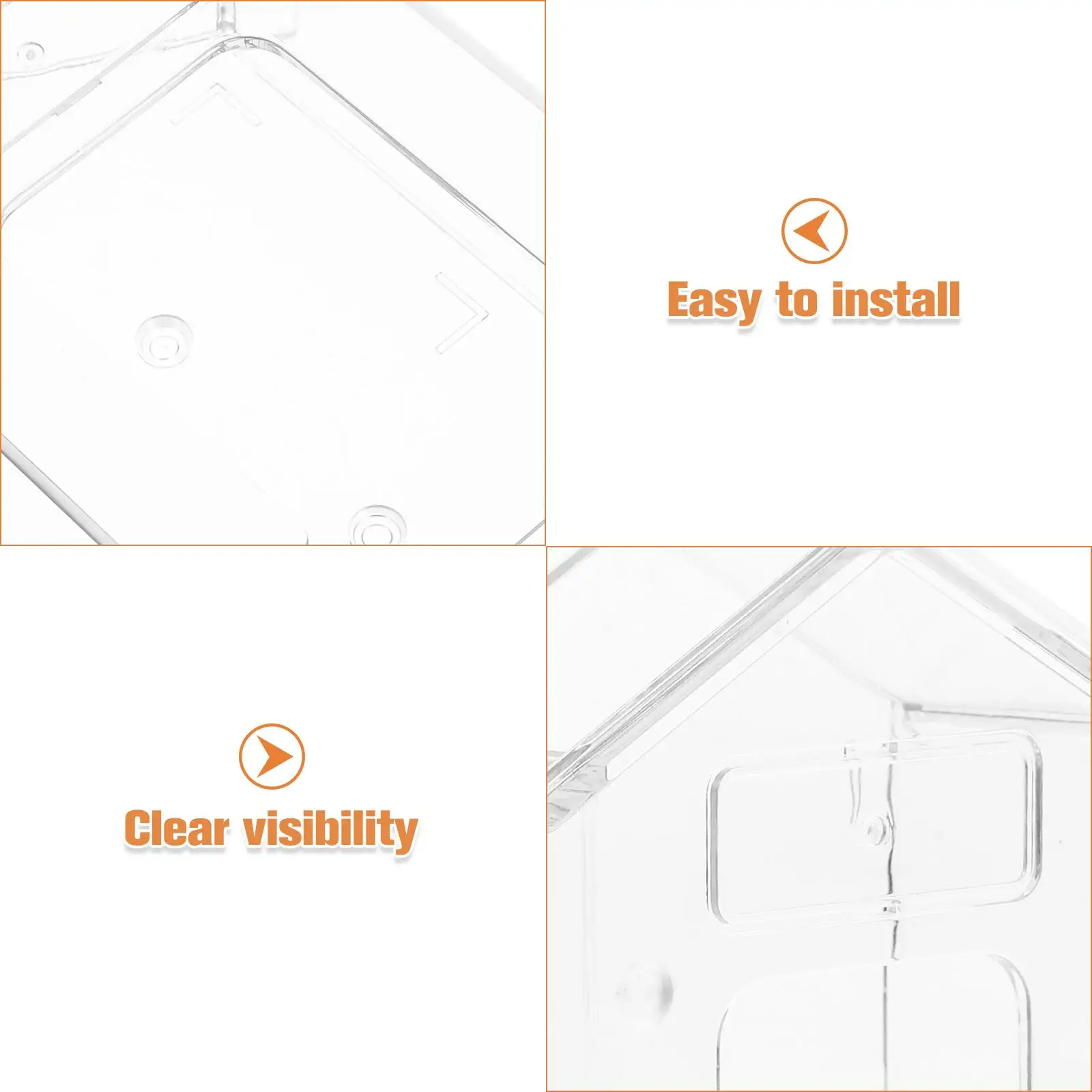 Doorbell Waterproof Cover Plastic Housing Protector Rainproof Outdoor Use Clear Visibility Durable Door Bell Case Guard Camera