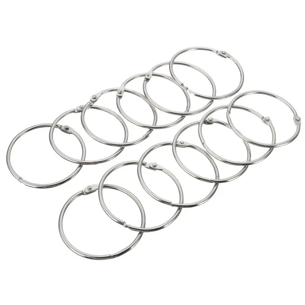 12Pcs/Lot Durable Practical Bathroom Tools Stainless Steel Hooks Rings Easy To Use Shower Curtain Hooks