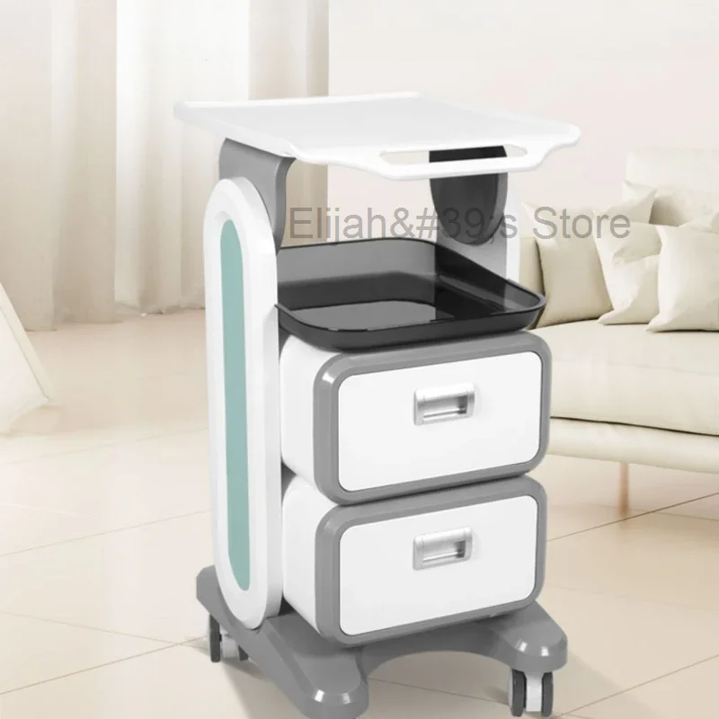 

Spaesthetician Storage Salon Trolley Utility Rolling Commercial Salon Trolley Reception Carrinho Auxiliar Salon Furniture RR50ST