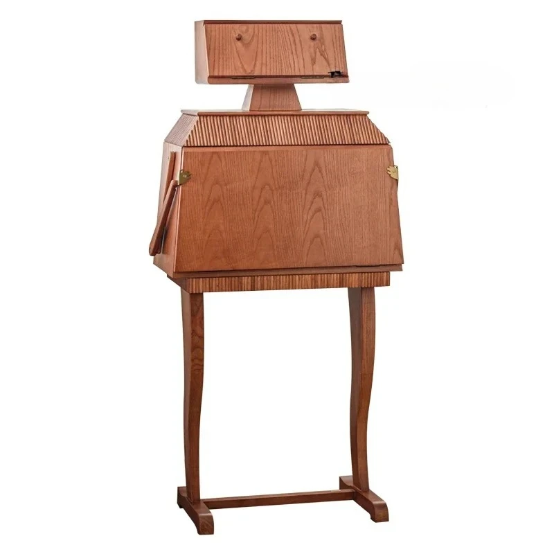 

LJYMedieval style solid wood locker simple living room storage creative niche makeup desk wine cabinet