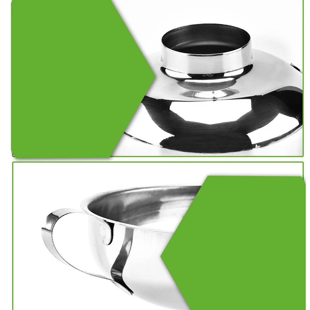 

Stainless Steel Funnel Wide Mouth Removable Strainer Metal Filter Polished Handle No Blockage Kitchen Tool