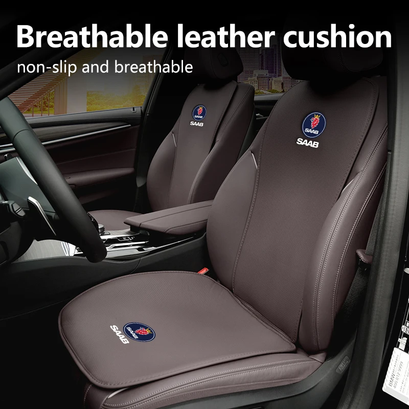 Car Seat Leather Cushion Cover PU Breathable Anti Slip Chair Protector Pads For SAAB 9-4X 9-7X 9-3 9-5 9-2X 9-X 9000 900 600 99