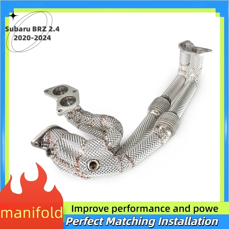 For Subaru BRZ 2.4 2020-2024 Stainless Steel downpipe Header Customization with Insulation Layer Exhaust Manifold converter