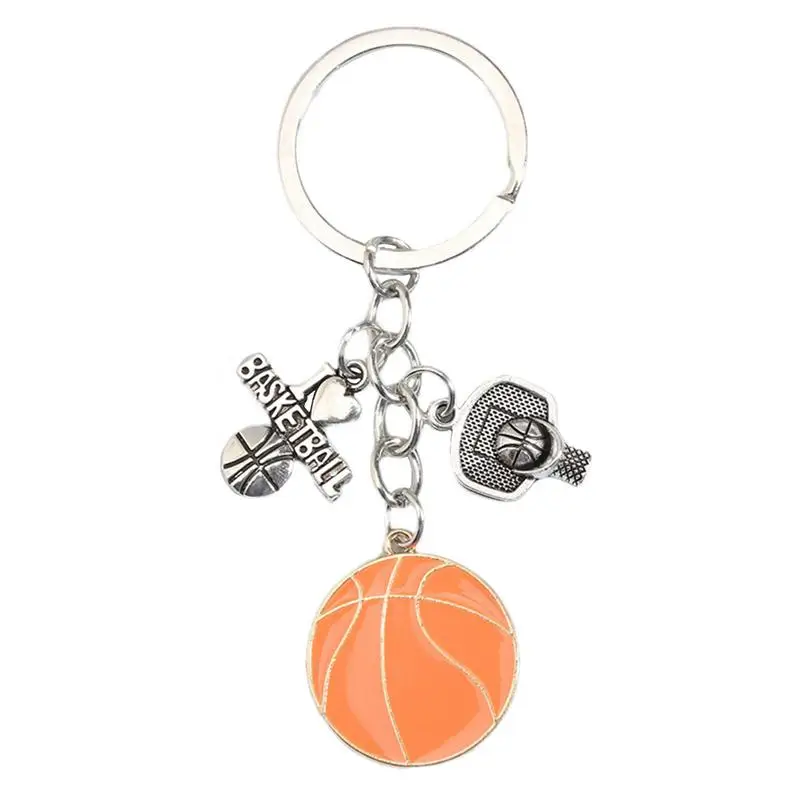 Metal Basketball Keychain Sports Keychain For Boys Creative Basketball Keychain Metal Basketball Keychain For Men And Women