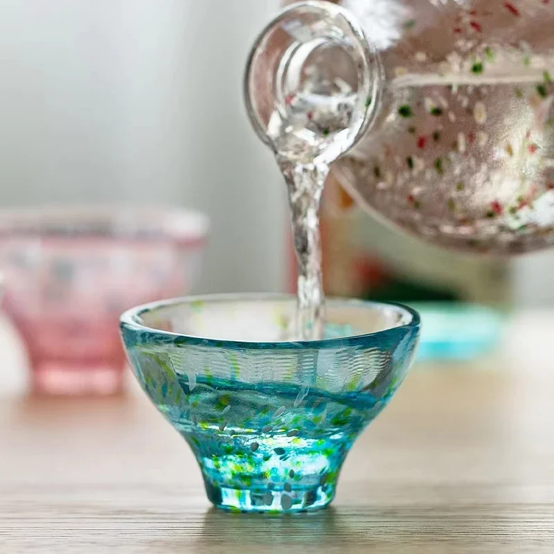 55ml Japanese Style Heat-Resistant Glass Tea Cup Handmade Crystal Master Mug Exquisite Sake Cup for Kung Fu Tea Ceremony