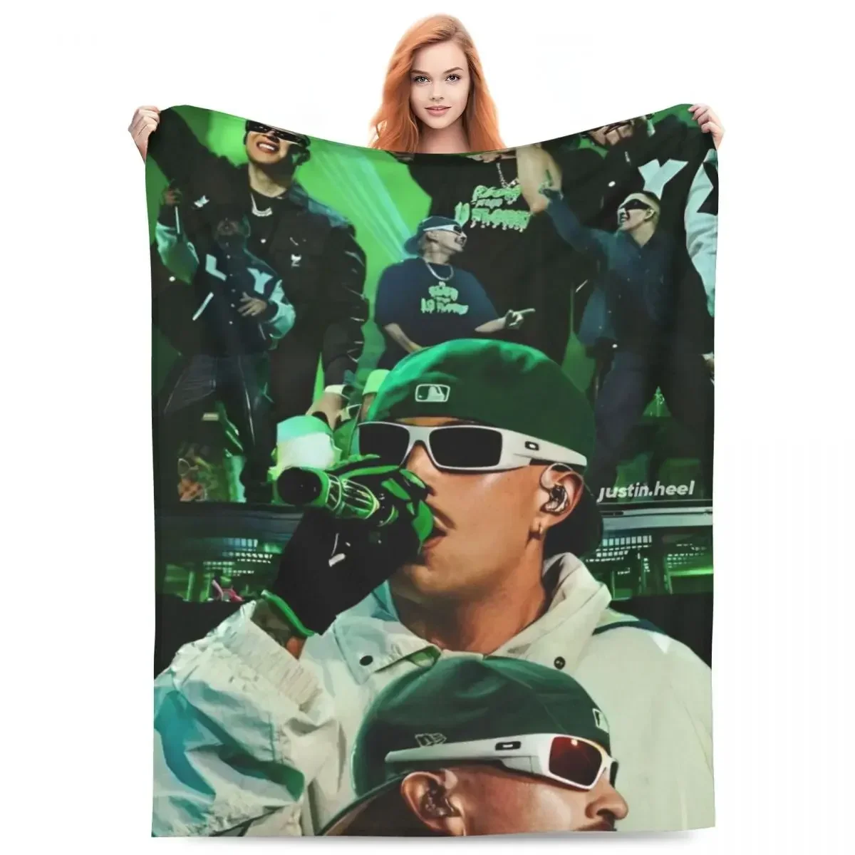 

Warm Soft Flannel Throw Blanket for Couch Bed Quality Print Winter Travel Music Tour Bedspread