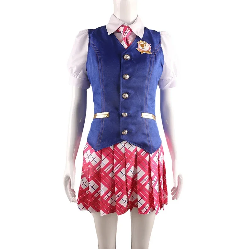 باربي الأميرة تأثيري زي للنساء ، زي أنيمي ، بدلة علوية وتنورة ، مدرسة ساحرة ، ديلانسي دي وين ، طقم زي الهالوين