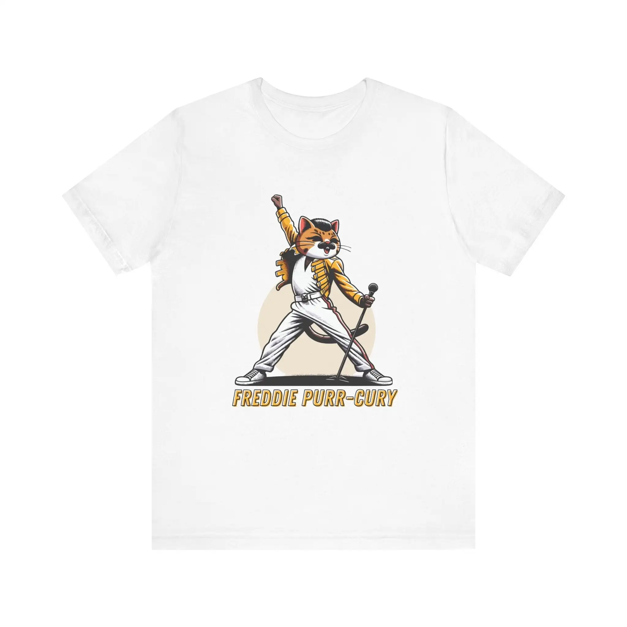 Freddie Purr Cury T Shirt Murcury Queen Cat Rock Star Legend