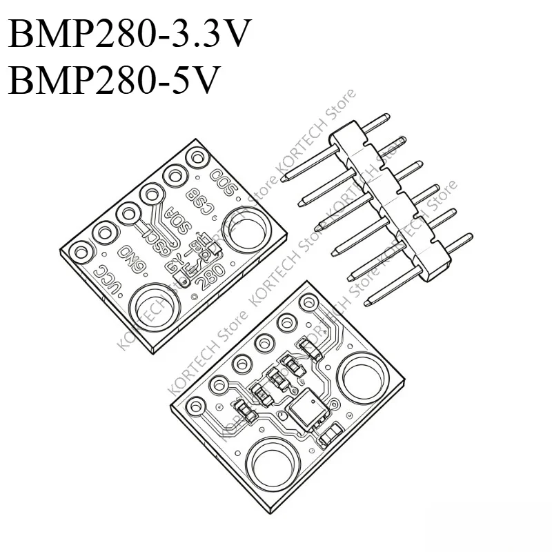 10PCS BME280-3.3 BMP280-3.3V BMP280-5V I2C SPI 1.8-5V Digital Module Temperature Barometric Pressure Sensor Module For  Arduino