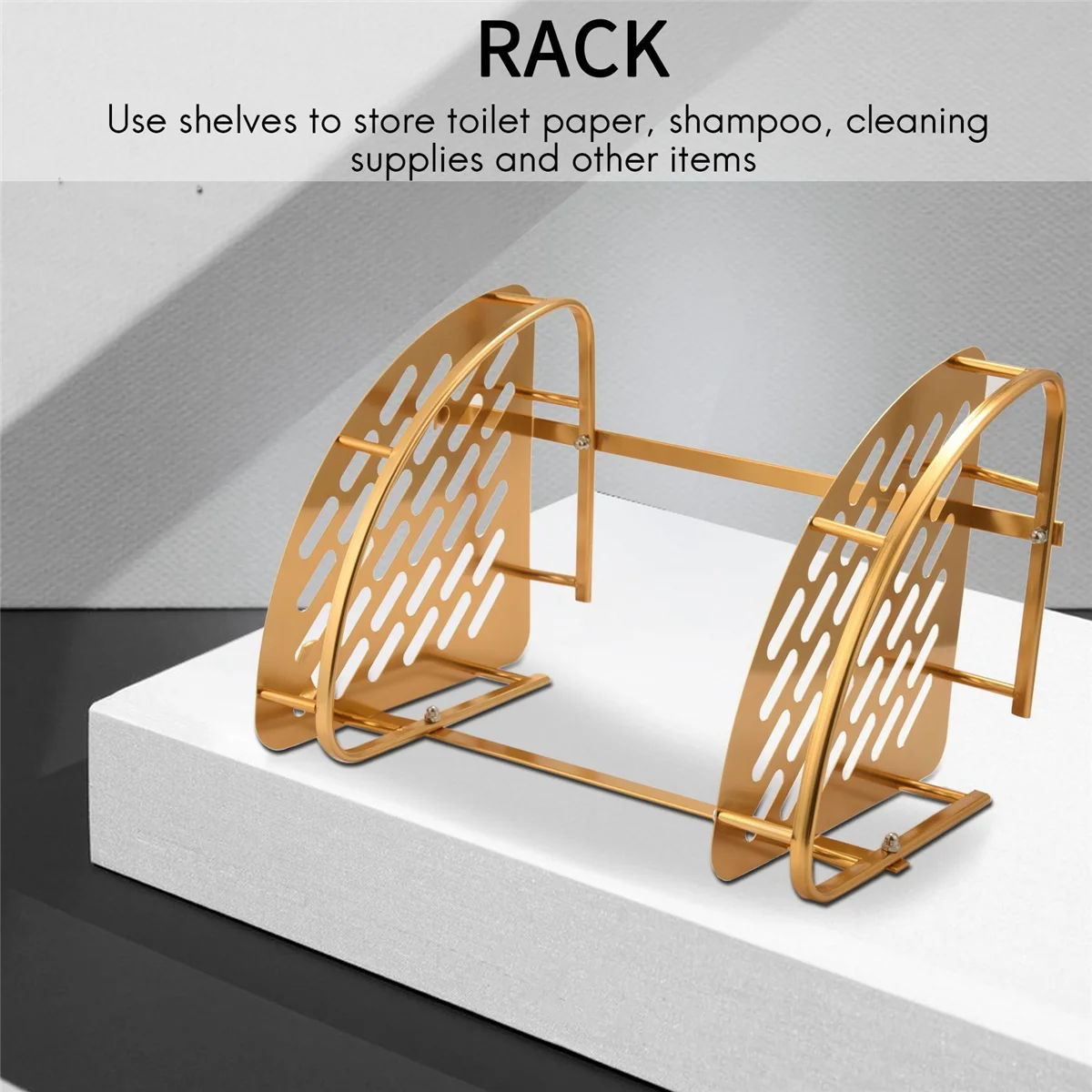 Bathroom Gold Shelf Shower Wall Mounted Corner Basket Shampoo Storage Wall Bathroom Shelf