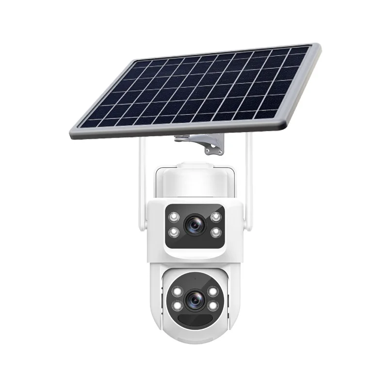

4MP Eseecloud APP Dual Lens Solar Power Low Comsunption WIFI /4G IP Dome Camera Full Color AI Humanoid Home Security Monitor