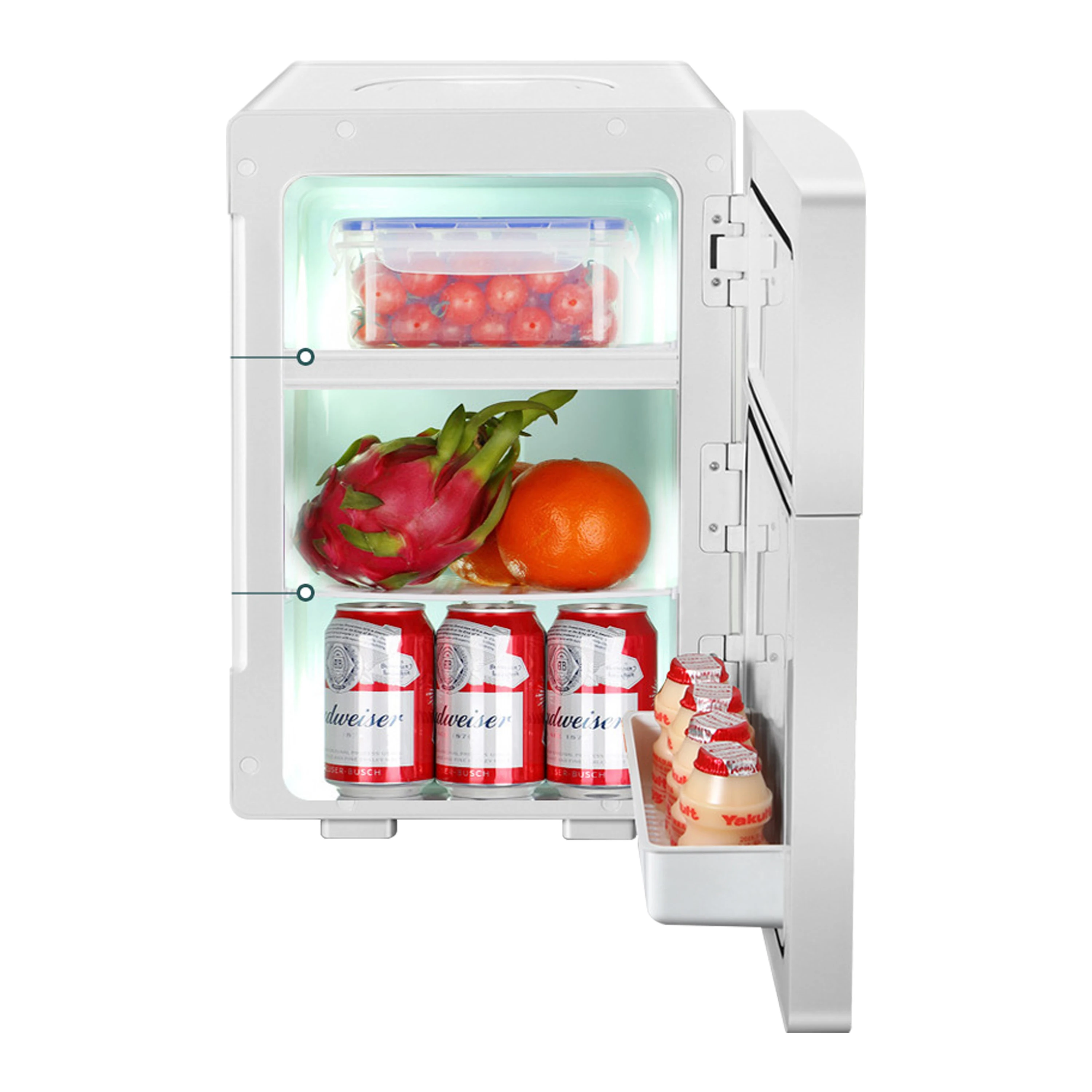 Rapid Refrigeration Wholesale Fridge Slide Portable 20L triple-core two-door Mini Car Refrigerator