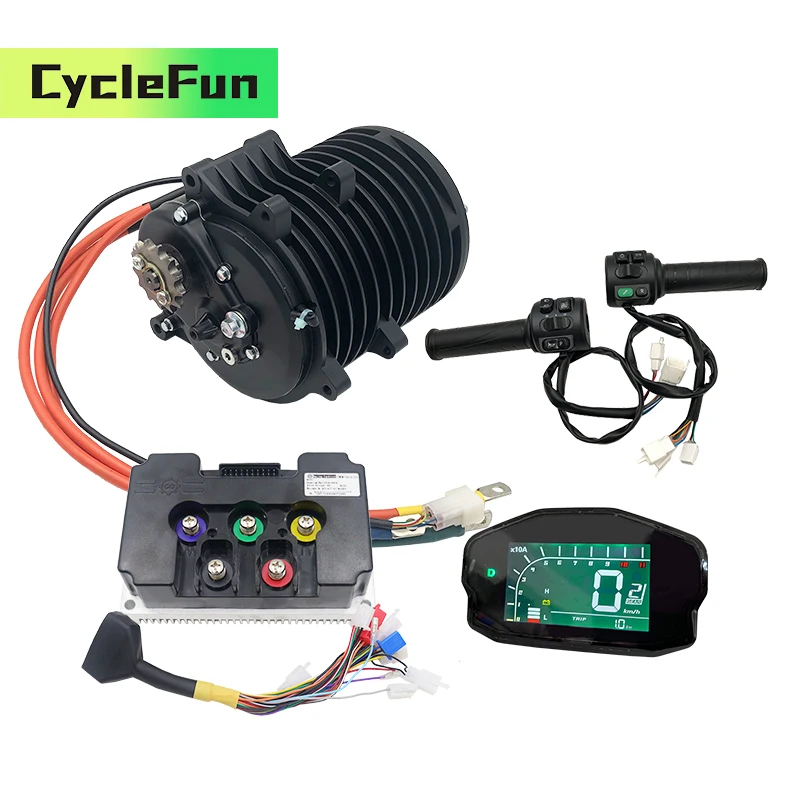 

Двигатель QS138 3KW V3 70H PMSM BLDC с центральным расположением, с контроллером Fardriver ND72680, дисплеем DKD и дроссельной заслонкой T08 для электромотоцикла (Dirtybike)