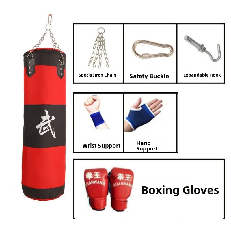 Fitness Hanging Style Boxing Sandbag Children's Home Training Kung Fu Martial Arts Empty Core  Sandbag for Adults