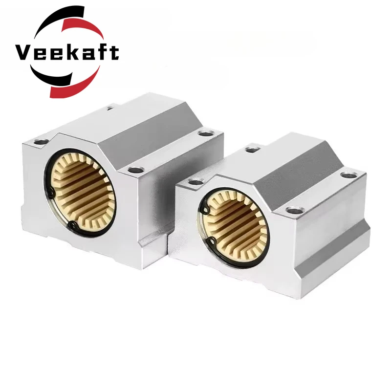 1 Buah Kursi Bantalan Geser Plastik Semua Plastik Rekayasa SC8QS SC10QS SC12QS SC16QS SC20QS SC25QS SC30QS untuk Poros Linier CNC