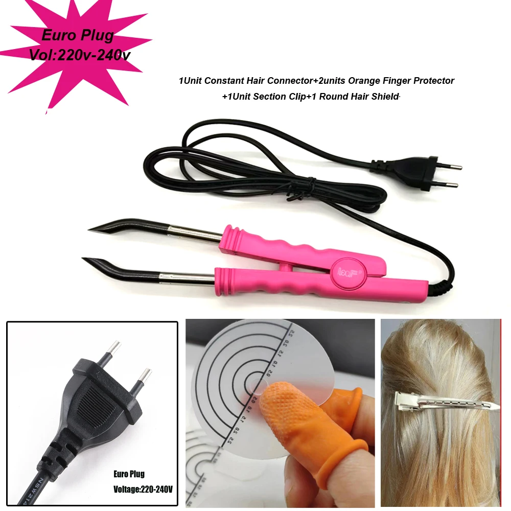 Heat Connector Tongs Captin for Hair Extensions Iron Constant Tool for V-Light Hair Extensions Hair Extension Tools