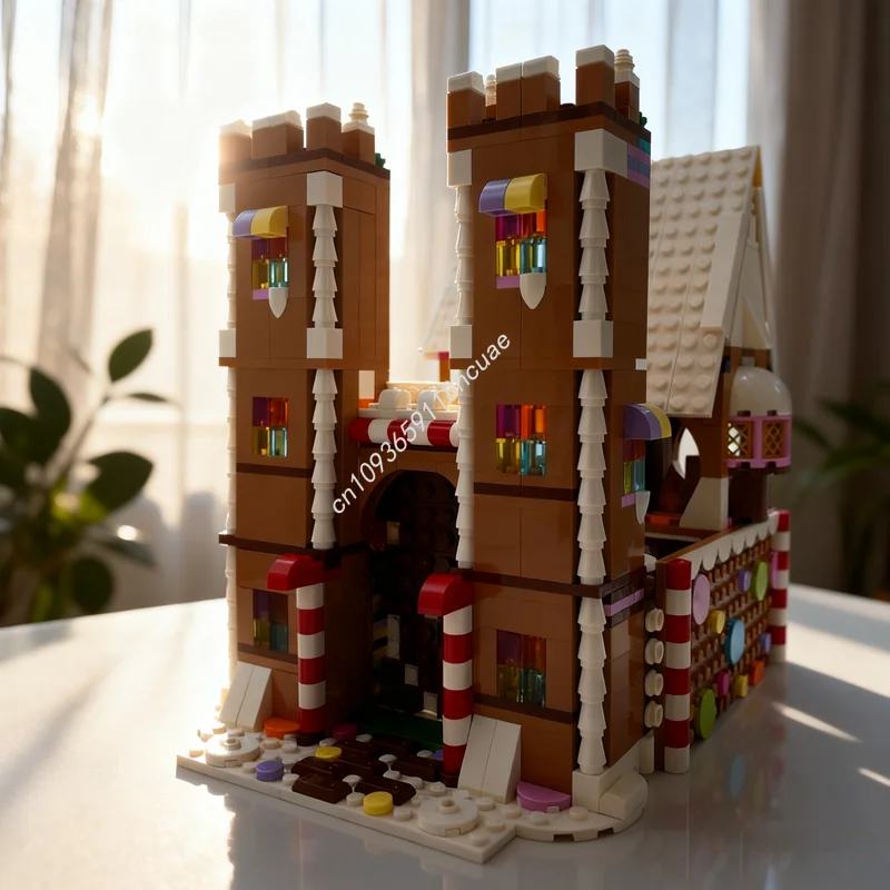 

950 шт. MOC пряничный замок альтернативная сборка модель строительные блоки строительная идея игрушки образование рождественские подарки кирпич