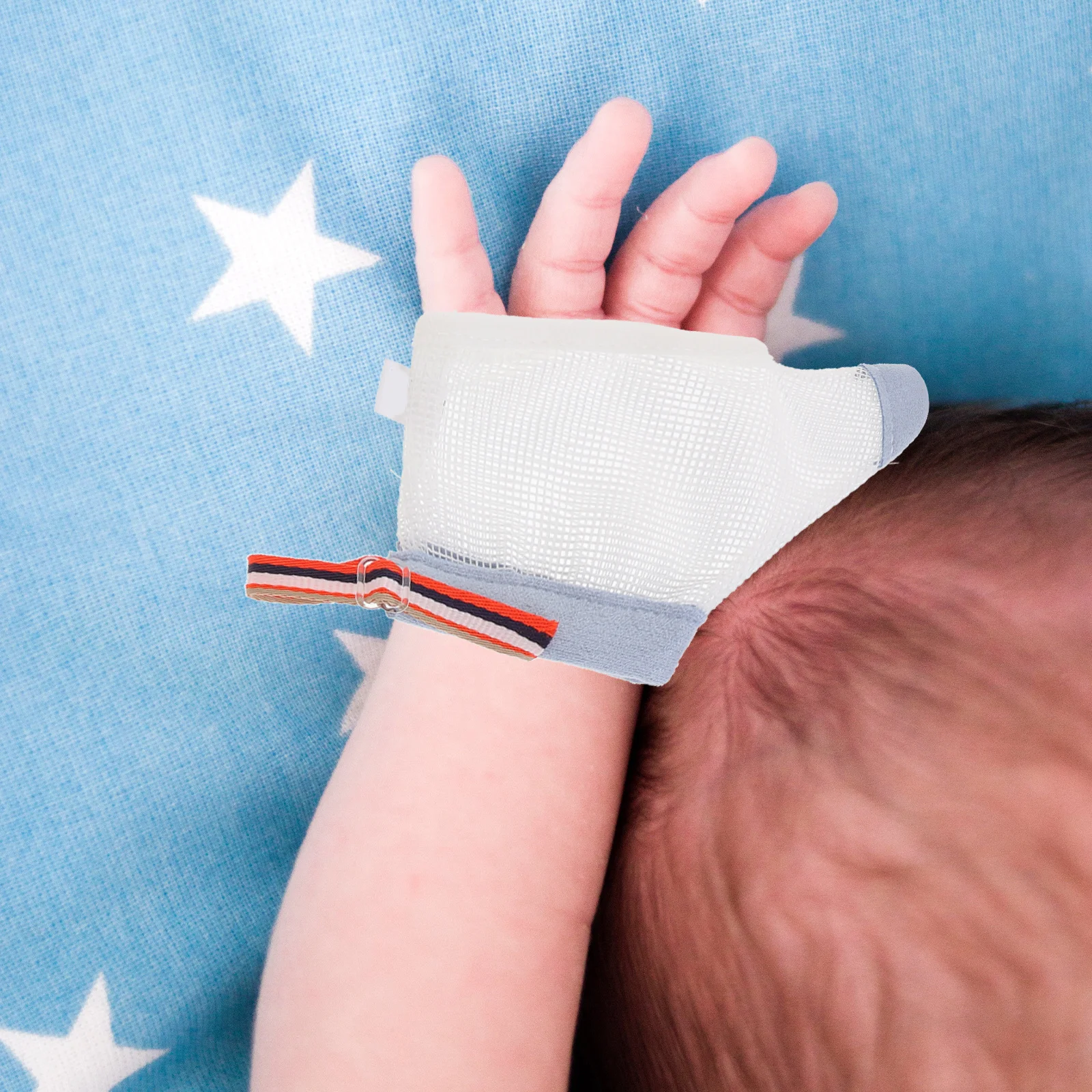 

2 Pairs Anti eating Thumb Protector Finger Sucking Baby Pacifier Guard Reusable Washable Breathable Mesh Design