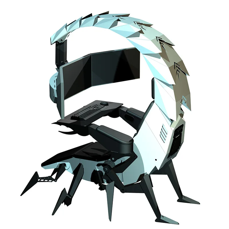 ホット販売新羅ゲーマーワークステーション無重力リクライニングチェア RGB LED ライトスピーカープレデター Thronos コックピットゲーミングチェア