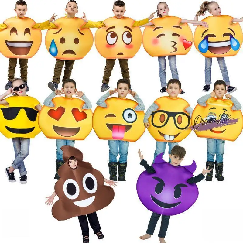 

Halloween Funny Expression Costume Stage Performance Outfit for Children And Adults Prank Celebration Cute Parent-Child Matching