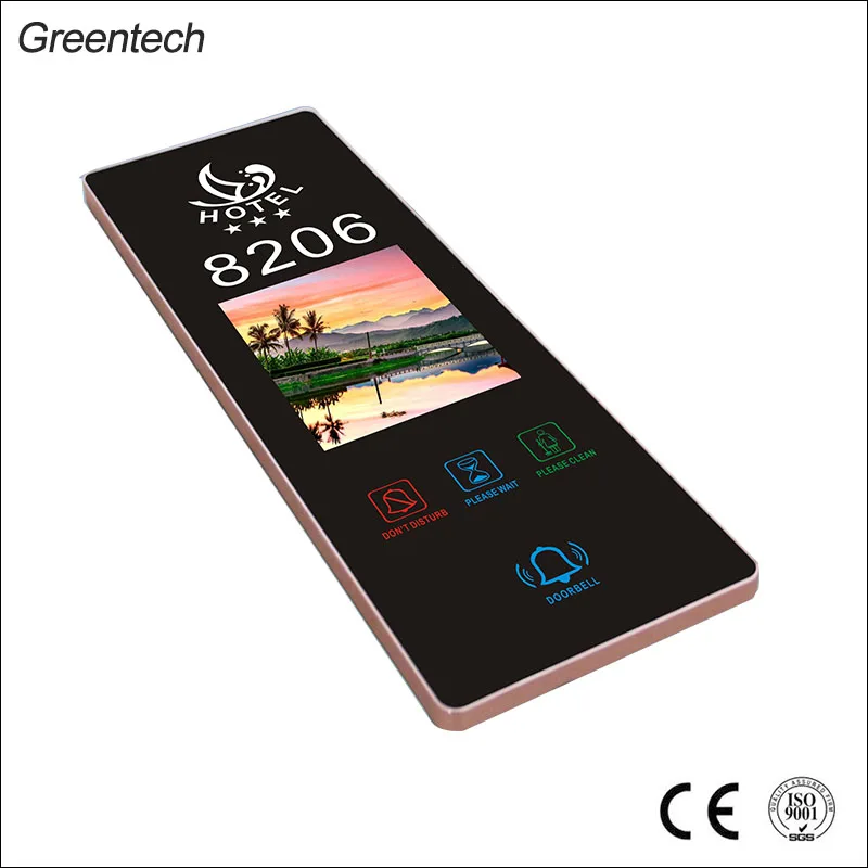 Electric Smart Touch OEM Doorplate Hotel Doorbell RCU System with DND/MUR Signage Smart Home Door Bell Door Plates