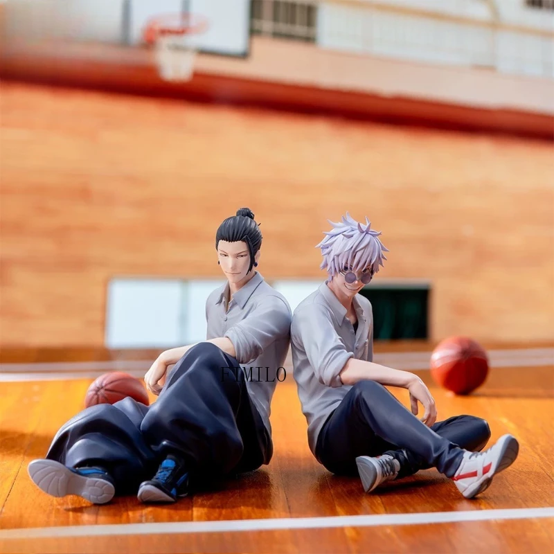 

New Anime Satoru Gojo Statue Jujutsu Kaisen Figure Geto Suguru Sitting Posture Action Figures Pvc Prison Realm Model Doll Toys