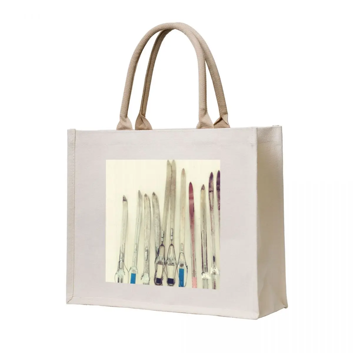 

Retro Skis Tote Bag female bag reusable grocery bags Gift bags handbag