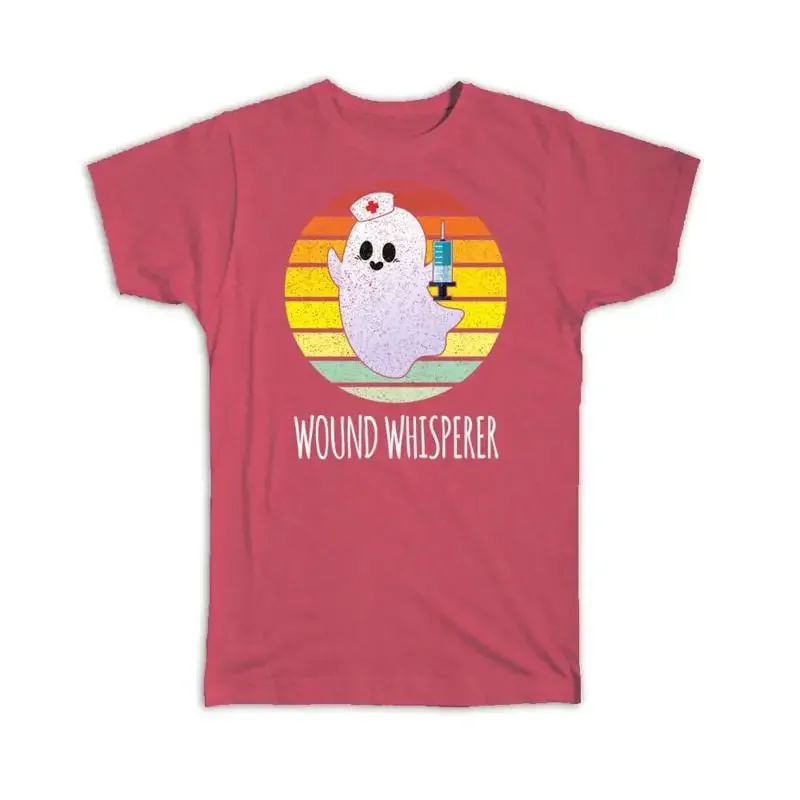 Wound Whisperer For Nurse Medical Professional Ghost Funny Cute T shirt