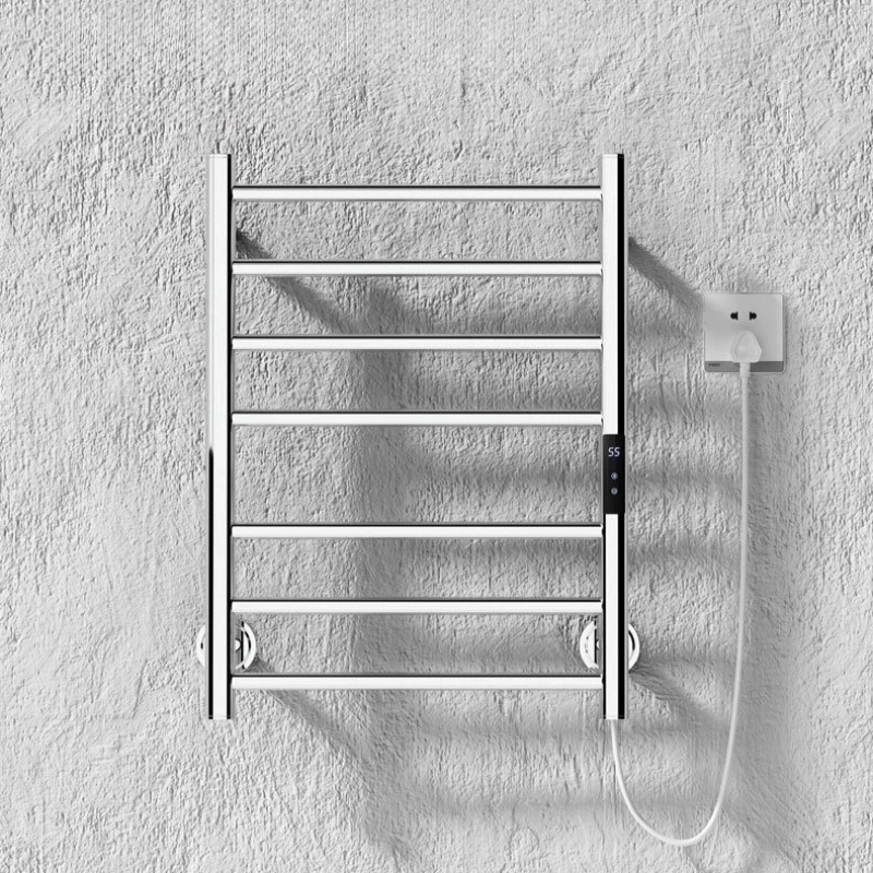 

Stainless Steel Thermal Towel Rack 220v Wall Mounted Electric Heated Towel Rail Digital Display Thermostat Bathroom Furniture