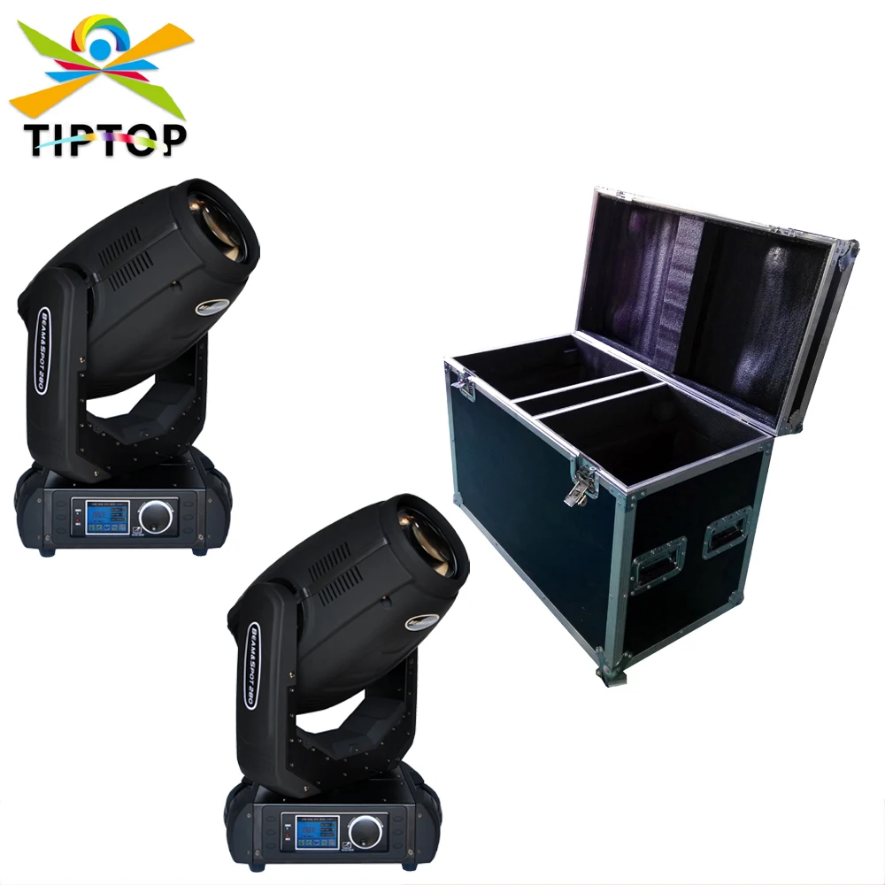 

2IN1 Flightcase Pack 280W BEAM SPOT MOVE HEAD LIGHT Полноцветный светодиодный дисплей Роликовая кнопка Электрический зум Фокус 10R Высокая мощность