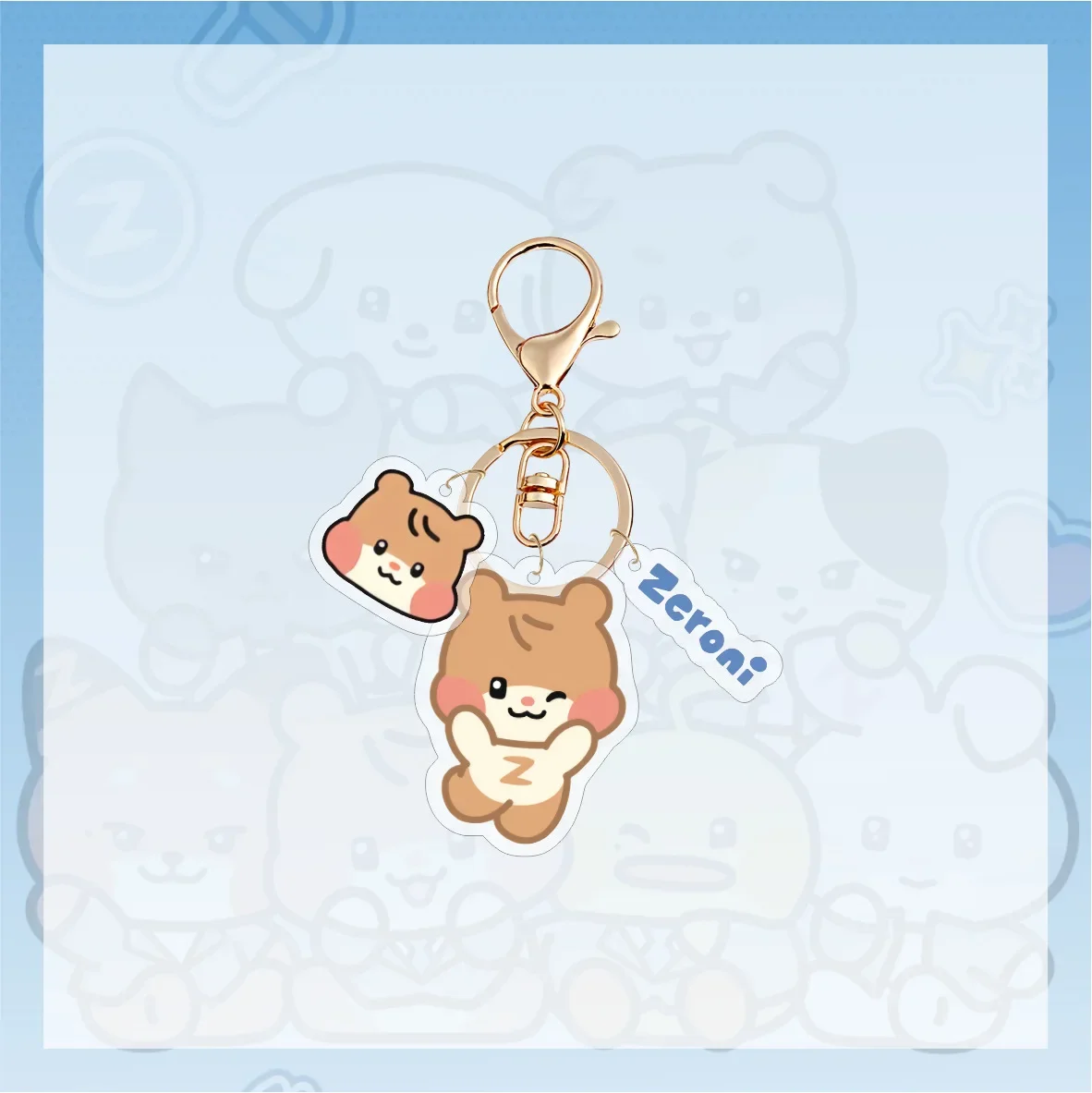 Kpop ZB1 Acrylic Keychain Zeroni Cartoon Cute Pendant Bag Accessories Key Ring ZEROBASEONE ZhangHao Ricky Fans Collection Gift