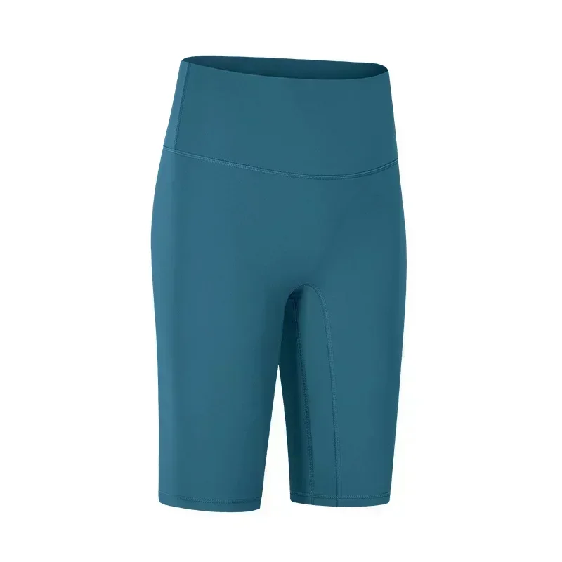 Lemon Align pantaloncini attillati a vita alta da donna No goffration Line Hip Lift esercizio di compressione addominale in esecuzione pantaloni a 5 punti