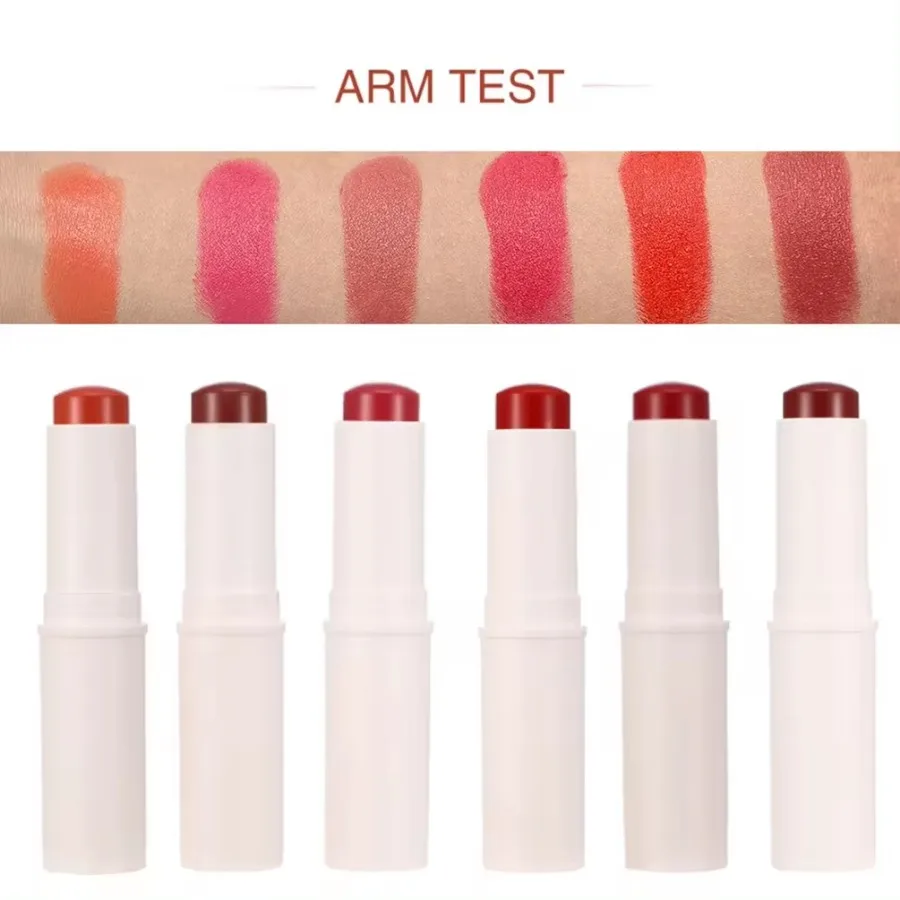 Face Blusher Stick Makeup Private Label Long-lasting Matte Natural Cheek Contour Brightens Custom Bulk Cosmetics