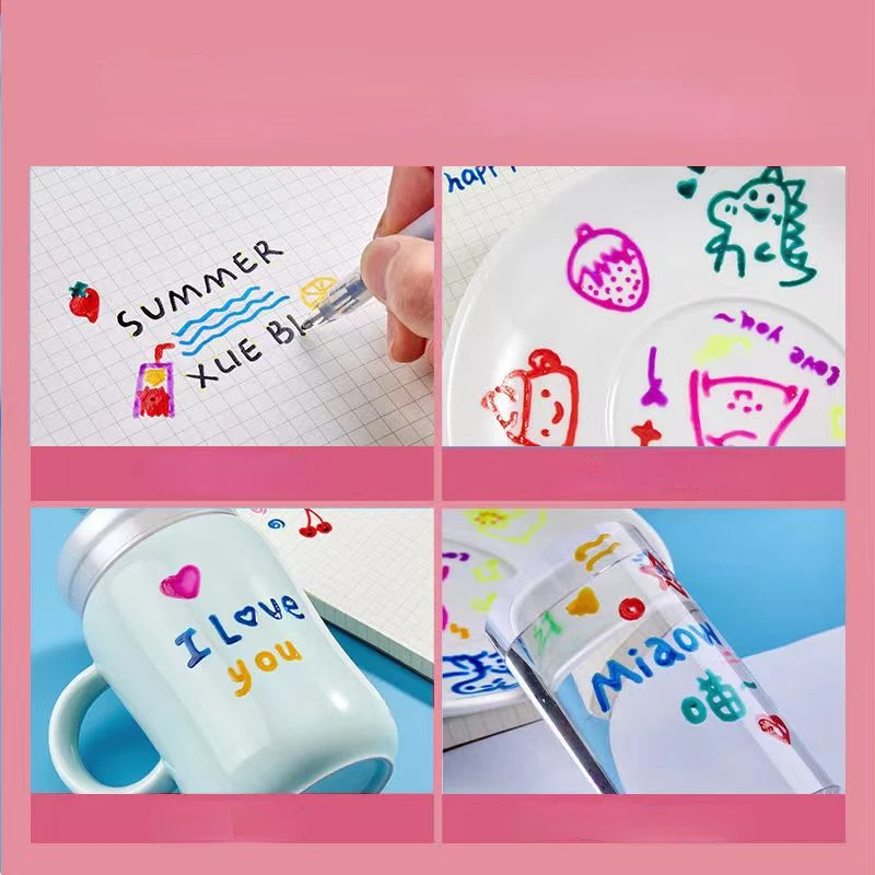 12 Colors 3d Three-dimensional Jelly Pen Phone Case  DIY Handbook Pen Color Markers Gift for Kids