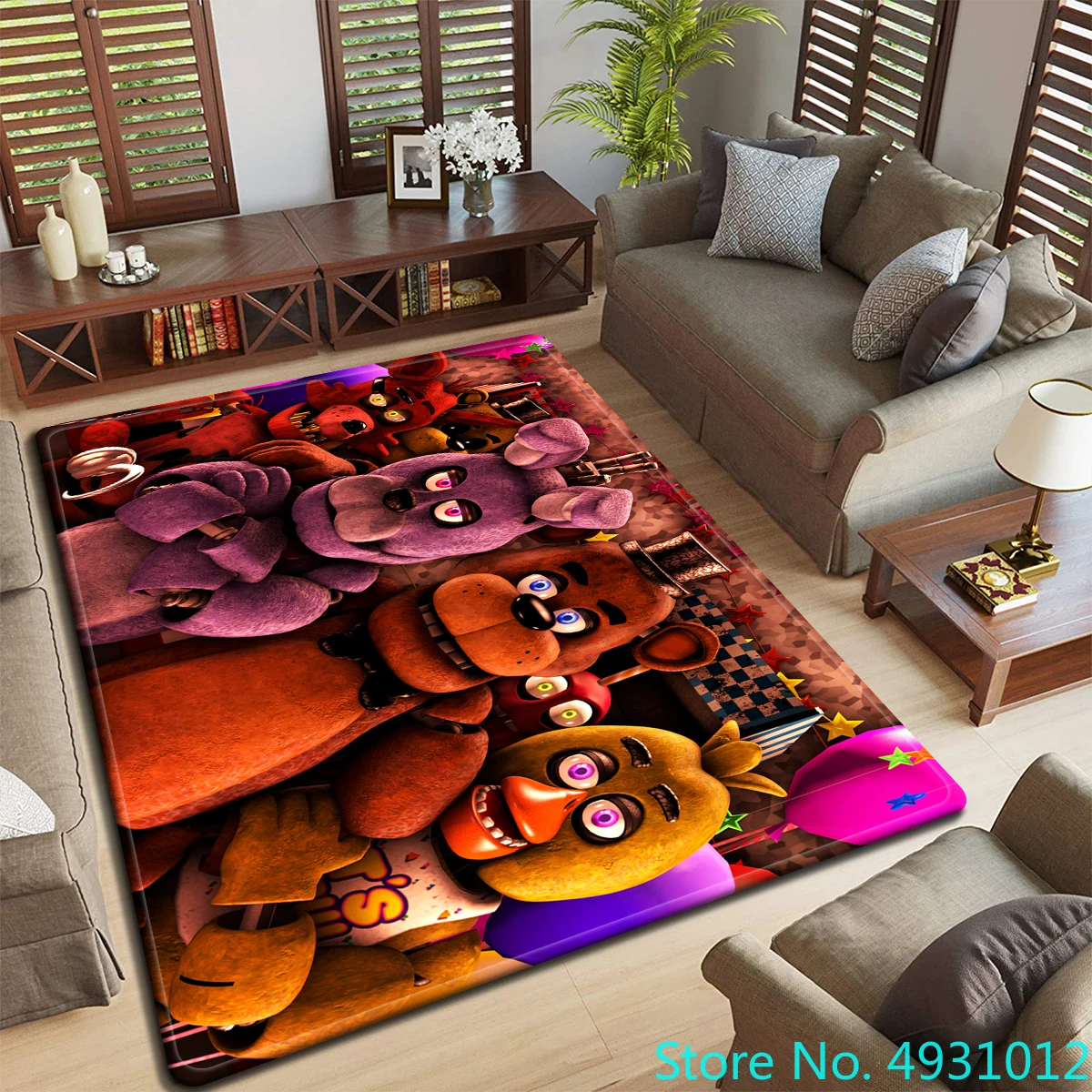 Game F-Five Night's At Freddy TV Carpet Kitchen Entrance Doormat Bedroom Floor Decoration Living Room Bathroom Anti-slip Rug