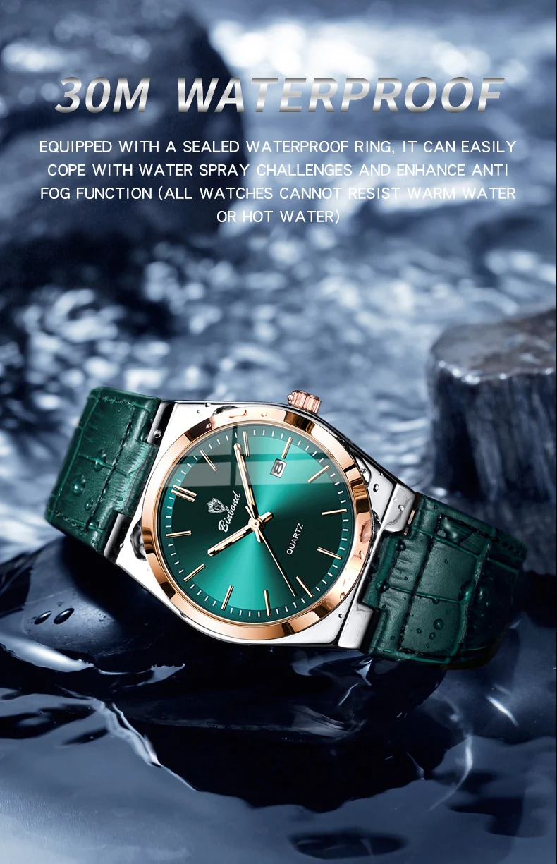 BINBOND Luxus Quarz-Armbanduhren Leuchtend Wasserdicht Automatisches Datum Herrenuhren Business Sport Mode Casual Reloj Lederuhr – Detail 22