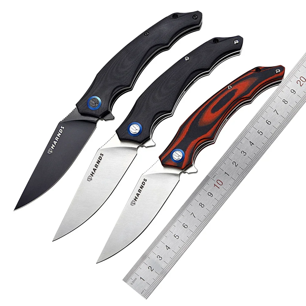 

Harnds Sandvik 14C28N Steel Barbecue Folding Knives G10 Handle Ball Bearing Outdoor Camping Tactical EDC Knife CK9172 Wolverine