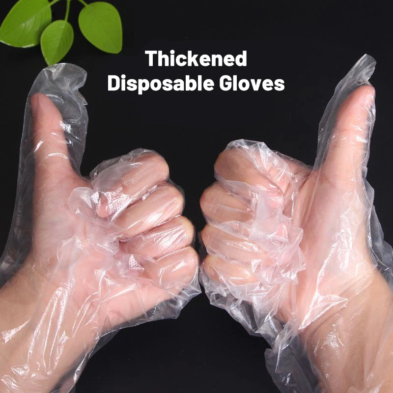 100/300/500 PCS Disposable Gloves Kitchen Supplies Transparent Latex Free Cleaning Gloves Catering BBQ Kitchen Accessories Tools