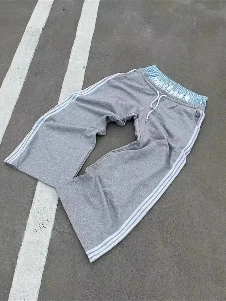 Y2K – pantalon de sport décontracté, style Hip-hop européen et américain, Double taille, mode de rue, personnalité polyvalente